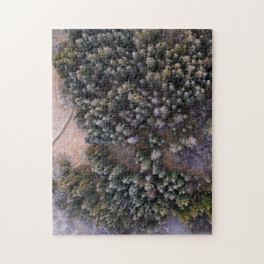 Grüne Pinienbäume Puzzle (Vertikal)