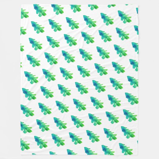 Grüne Pinienwälder Fleecedecke (Vorderseite)