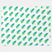 Grüne Pinienwälder Fleecedecke (Vorderseite (Horizontal))