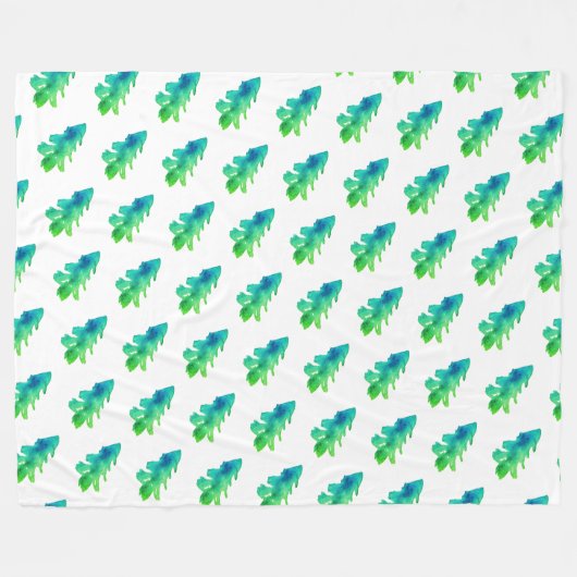 Grüne Pinienwälder Fleecedecke (Vorderseite (Horizontal))