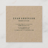 Grüne Pinienwälder Quadratische Visitenkarte (Rückseite)