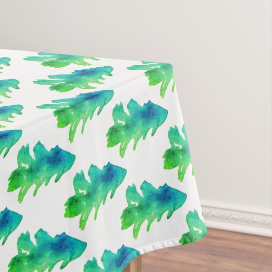 Grüne Pinienwälder Tischdecke (Beispiel)