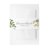 Grüne Pink Blush Blues Hochzeit Einladung Einladungsbanderole (Vorderseite Beispiel)