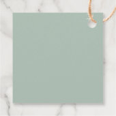 Grüne Pink Blush Blues Hochzeit Geschenkanhänger (Rückseite)