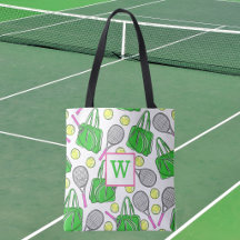 Grüne Pink Tennis Racquet Tag Balls Initial