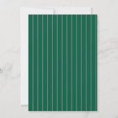 Grüne Pinstripe Rose Gartengesellschaft 60. Geburt Einladung (Rückseite)