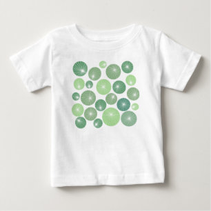 Grüne Pinwheels der 50er Jahre Baby T-shirt
