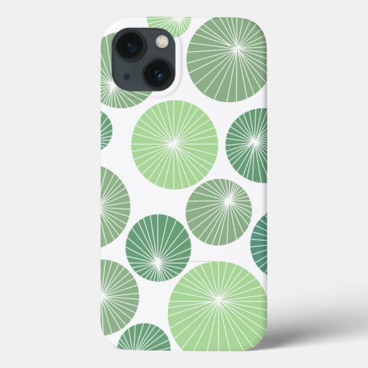 Grüne Pinwheels der 50er Jahre Case-Mate iPhone Hülle (Rückseite)