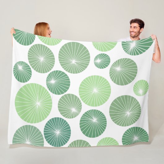 Grüne Pinwheels der 50er Jahre Fleecedecke (Beispiel)