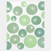 Grüne Pinwheels der 50er Jahre Fleecedecke (Vorderseite)