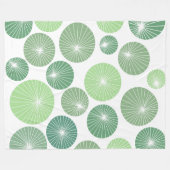 Grüne Pinwheels der 50er Jahre Fleecedecke (Vorderseite (Horizontal))