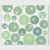 Grüne Pinwheels der 50er Jahre Geschenkpapier (Flach)
