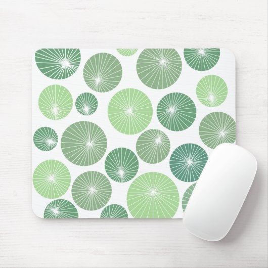 Grüne Pinwheels der 50er Jahre Mousepad (Mit Mouse)