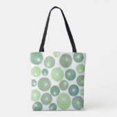 Grüne Pinwheels der 50er Jahre Tasche (Rückseite)