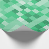 Grüne Pixel Geschenkpapier (Ecke)