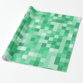 Grüne Pixel Geschenkpapier