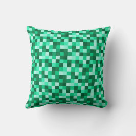 Grüne Pixel Minecraft inspirierter Druck Wurfkisse Kissen