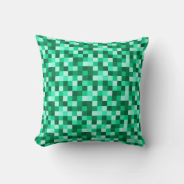 Grüne Pixel Minecraft inspirierter Druck Wurfkisse Kissen