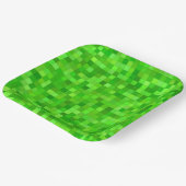 Grüne Pixel Pappteller (Gewinkelt)