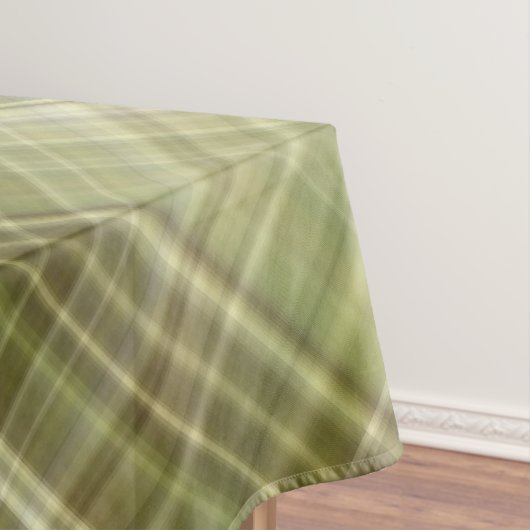 Grüne Plaid im Bergwald Tischdecke (Beispiel)