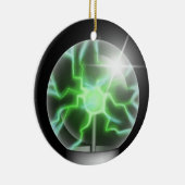 Grüne Plasma-Ball-Keramik-Baum-Verzierung Keramikornament (Rechts)