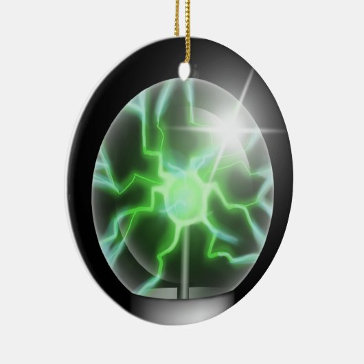Grüne Plasma-Ball-Keramik-Baum-Verzierung Keramikornament (Rechts)