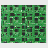 Grüne Platine Geschenkpapier (Flach)