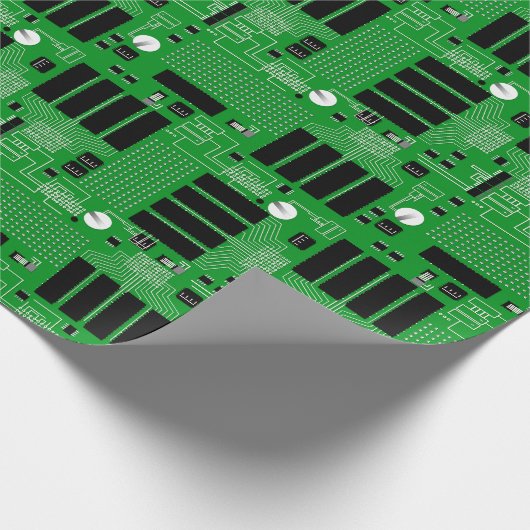 Grüne Platine Geschenkpapier (Ecke)