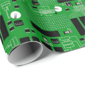 Grüne Platine Geschenkpapier (Rolleneckpunkt)