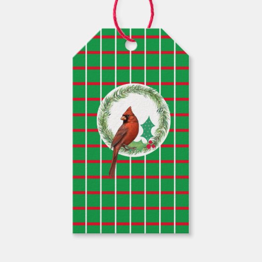 Grüne Plätze mit Geschenktipps in Rot und Weiß Geschenkanhänger (Vorderseite)