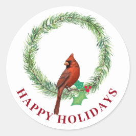 Grüne Plätze mit Rot-Weiß-Aufkleber Runder Aufkleber