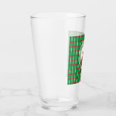 Grüne Plätze mit Rot-Weiß-Leinen-Glas-Cup Glas (Rechts)
