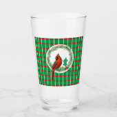 Grüne Plätze mit Rot-Weiß-Leinen-Glas-Cup Glas (Vorderseite)