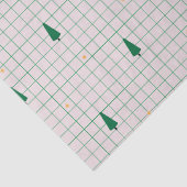 Grüne Plätze mit Weihnachtsbäumen auf Weiß Seidenpapier (Detail)