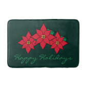 Grüne Poinsettia Badezimmer Rug Dekoration Badematte (Vorderseite)