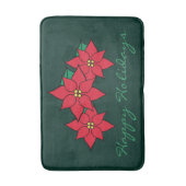 Grüne Poinsettia Badezimmer Rug Dekoration Badematte (Vorderseite Vertikal)