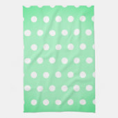 Grüne Poka-Punkte Geschirrtuch (Vertikal)