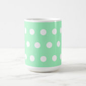 Grüne Poka-Punkte Kaffeetasse (Mittel)