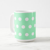 Grüne Poka-Punkte Kaffeetasse (Vorderseite Links)