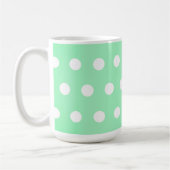 Grüne Poka-Punkte Kaffeetasse (Links)