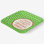 Grüne Polka docht Keks Tauschgeschenk Pappteller (Gewinkelt)