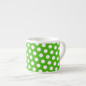 Grüne Polka-Dot-Espresso-Tasse Espressotasse (Vorderseite Rechts)