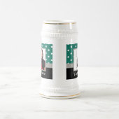 Grüne Polka-Dot-Vorlage Bierglas (Mittel)