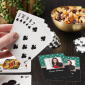 Grüne Polka-Dot-Vorlage Spielkarten (In Situ)