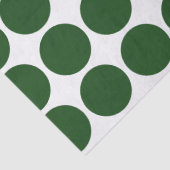 Grüne Polka Dots zum Weißzettel Seidenpapier (Detail)