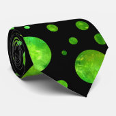 Grüne Polka-Punkt-Krawatte Krawatte (Gerollt)