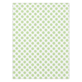 Grüne Polka-Punkte auf Weiß Tischdecke (Vorderseite)