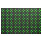 Grüne Polka-Punkte aus schwarzem Hintergrund Stoff (Yard (91,4 cm))