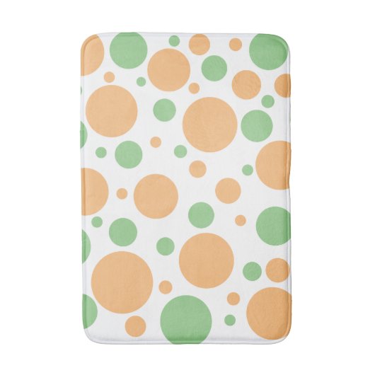 Grüne Polka-Punkte der hübschen Ebene Badematte (Vorderseite Vertikal)