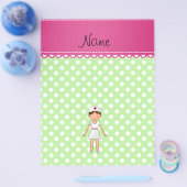 Grüne Polka-Punkte für Krankenschwester mit person Flyer (Einzeln)